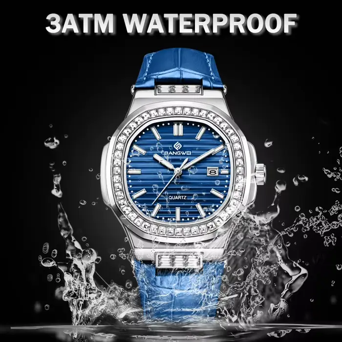 Montres Bangwei Luxe pour Hommes et Femmes Montres Bracelets à Quartz Lumineuses Étanches Occasions Spéciales