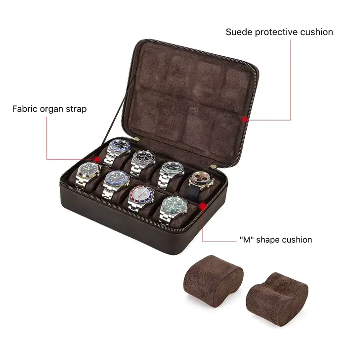 CONTACTS FAMILY-Boîte de rangement de montre en cuir pour hommes et femmes