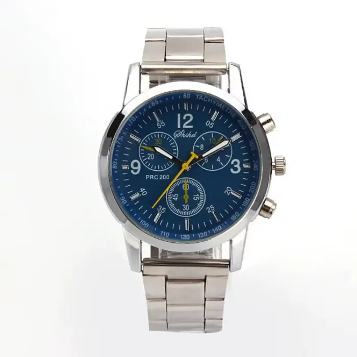 Nouvelle marque de luxe hommes montres à Quartz argenté pour homme