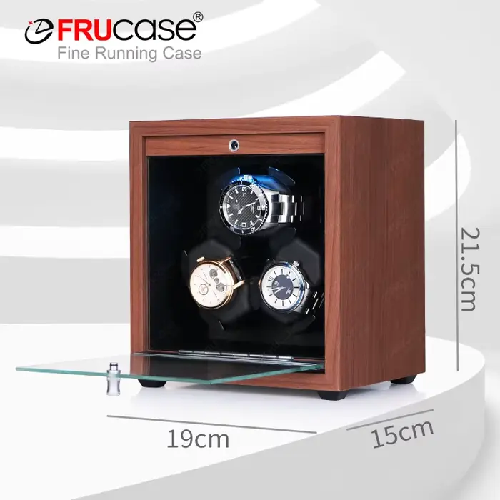 Remontoir de montre FRUCASE pour montres automatiques Boîte de remontoir pour 3 montres Couleur élégante pour collectionneurs de montres automatiques