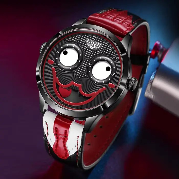 LIGE nouveaux hommes montre haut tendance marque de luxe Cool Clown