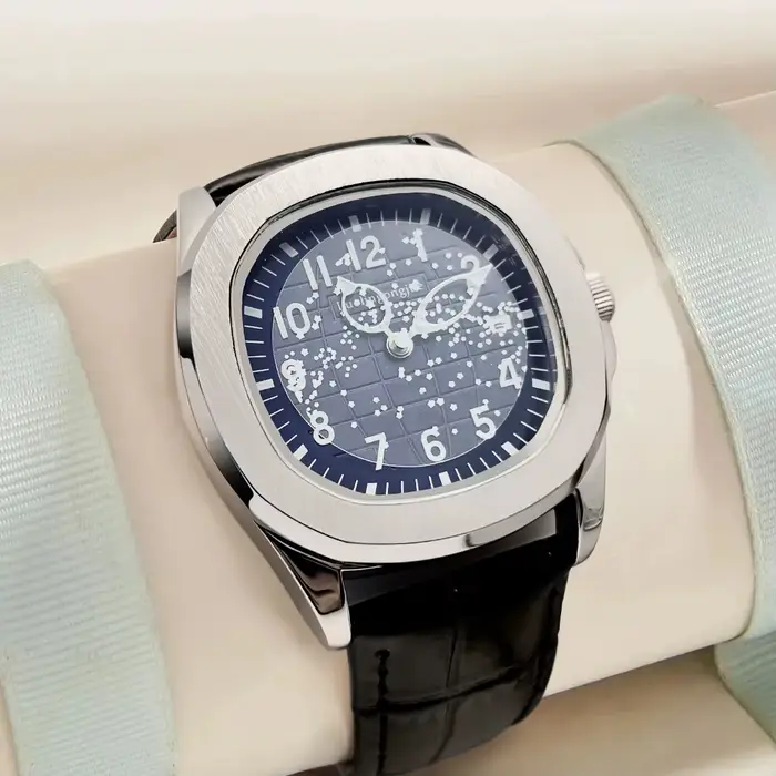 Nouvelle montre mécanique automatique pour homme avec bracelet en cuir de luxe