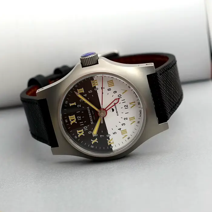 Merkur-Montre mécanique automatique pour homme, vintage, militaire britannique, terrain, acier inoxy