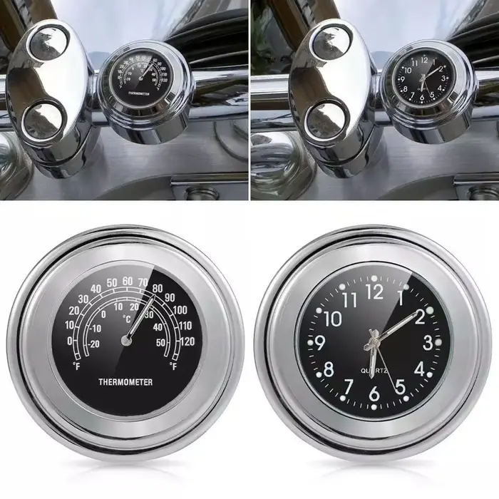 Montre de moto étanche avec jauge de température en aluminium pour motards et amoureux de la route occasions spéciales