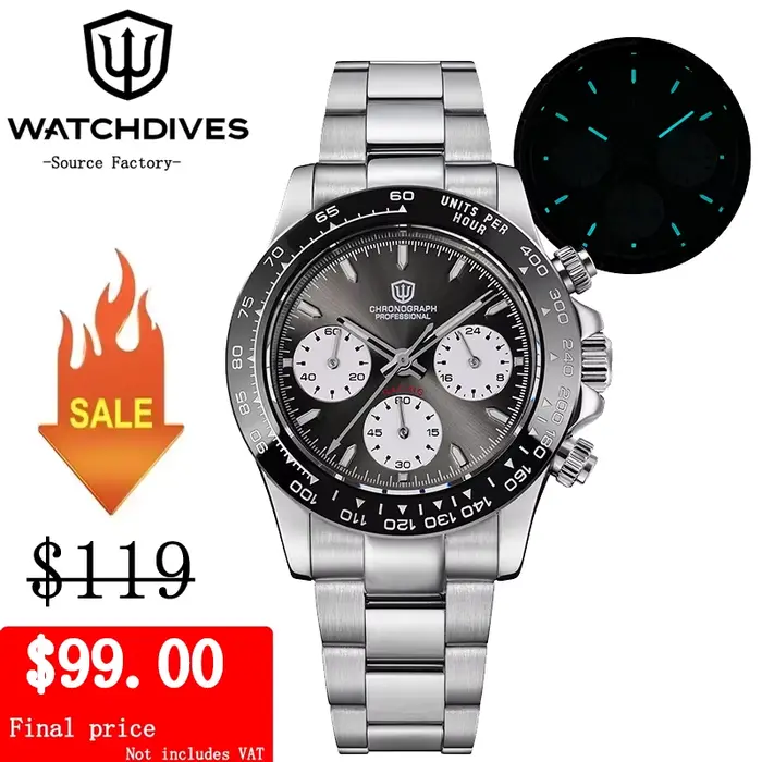 Montre en acier inoxydable avec lunette céramique lumineuse à quartz pour homme résistante à l'eau occassions spéciales plongée sport luxe