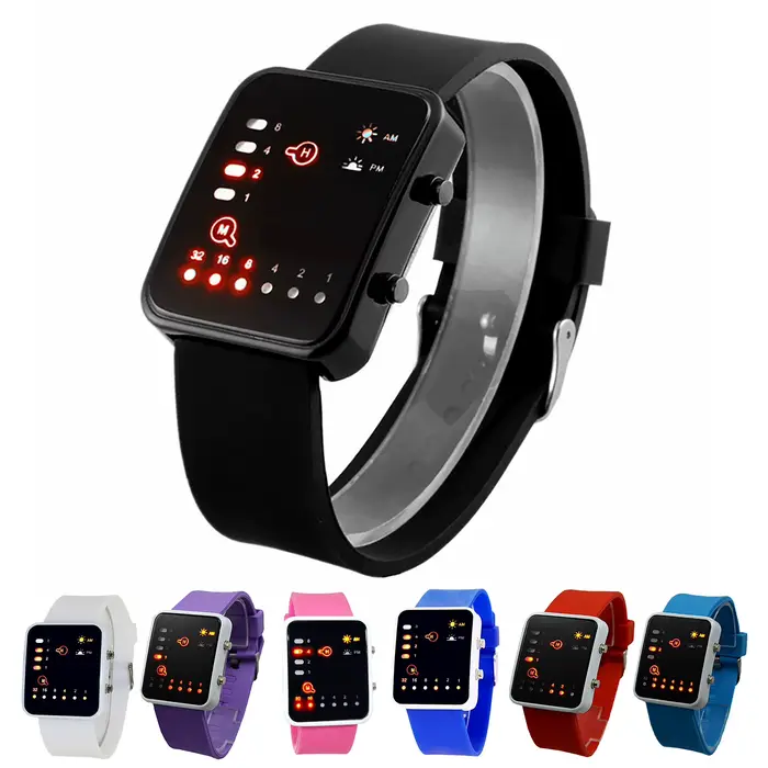 Montres Led binaire hommes