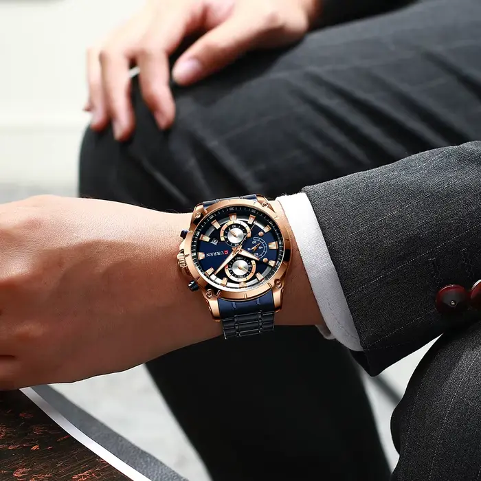 Montres pour hommes, marque de luxe haut de gamme CURREN