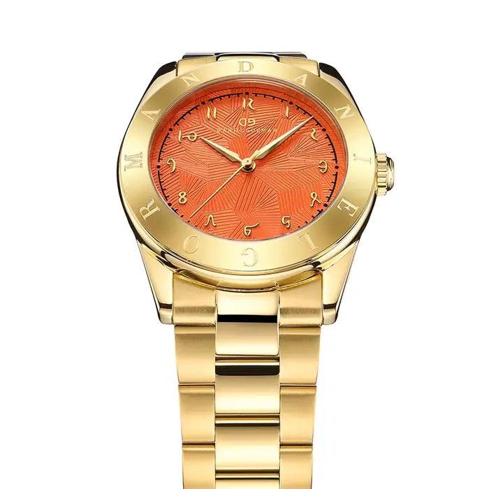 Montre Daniel Gorman Dopamine Series Bracelet Doré Cadran Coloré Luxe Pour Femme Occasions Spéciales