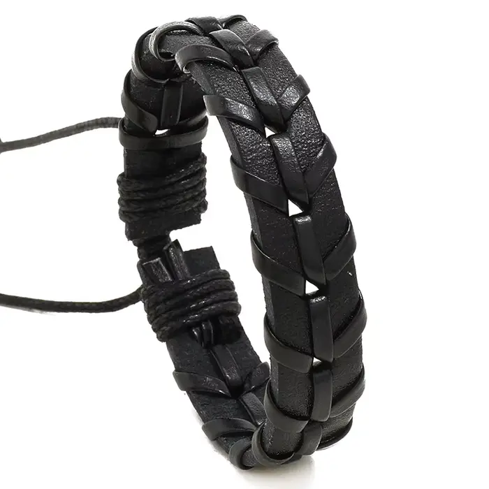 Bracelets en cuir pour hommes, Style Punk, nouvelle mode, Bracelet populaire pour garçons, bricolage