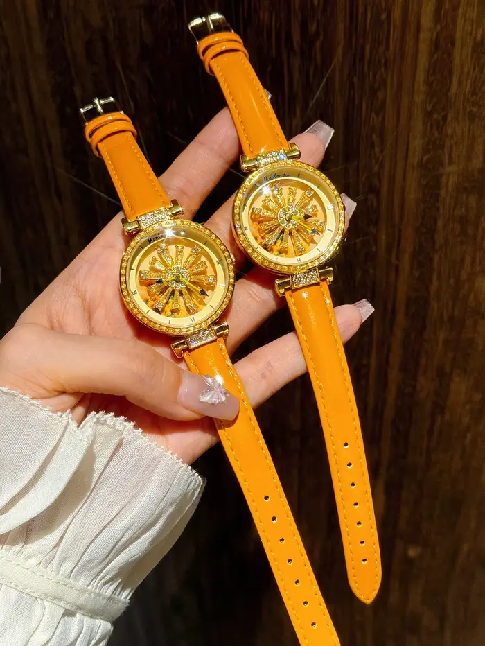 1 pièce de montre pour femme de luxe à la mode et accrocheuse incrustée de strass
