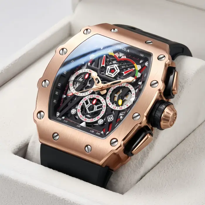 ONOLA 2021 Top marque montre hommes de luxe multifonctionnel lumineux étanche sport chronographe montres à Quartz horloge Relogio