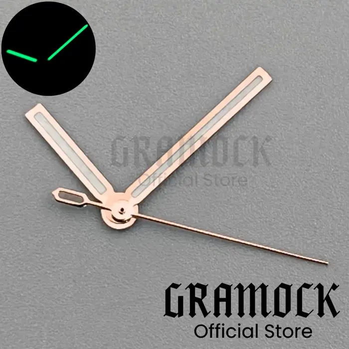 GRAMOCK NH35 BGW9/vert aiguilles de montre lumineuses Rose argent or rouge bleu pointeurs de montre 