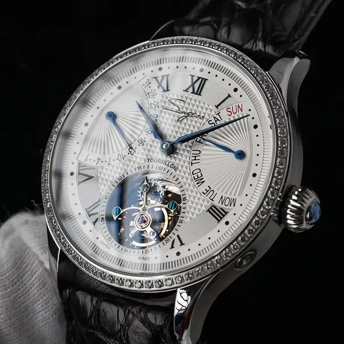 Montres-bracelets pour hommes Sugess Tourbillon