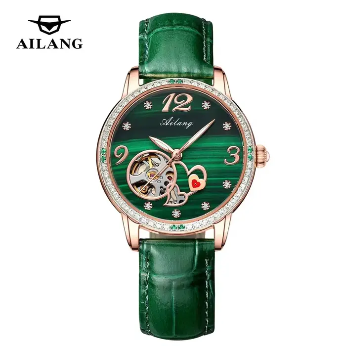 AILANG – montre mécanique pour femmes, à remontage automatique, avec coussin, saphir, super lumineus