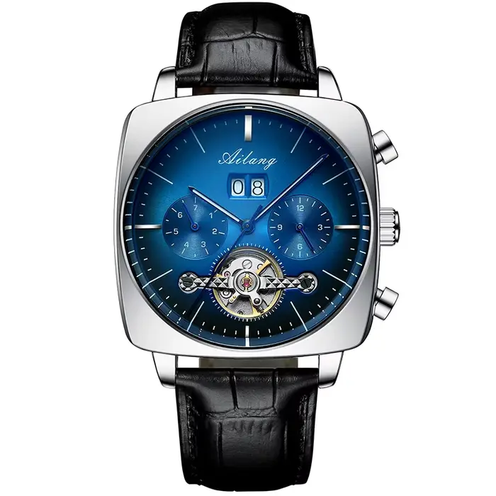 Montre mécanique Daniel Gorman automatique avec tourbillon squelette pour couple, chronographe, calendrier et résistance à l'eau pour hommes et femmes occasions spéciales