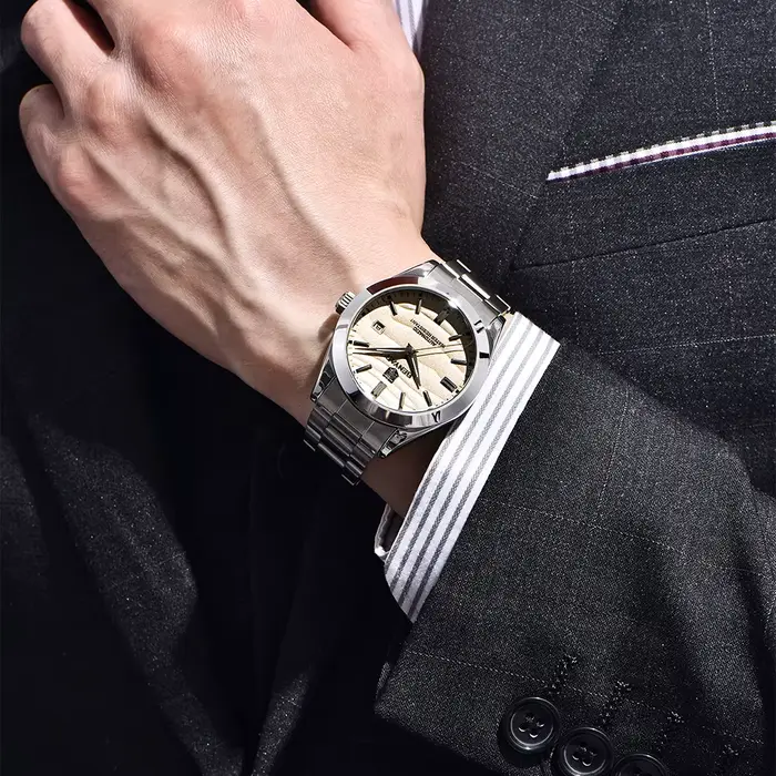 BENYAR 2024 sable Dia 40MM montre mécanique pour hommes d'affaires en acier inoxydable 316L Simple 5Bar étanche