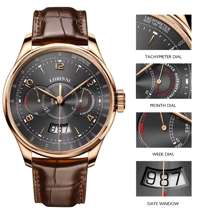 LOBINNI – montre automatique pour hommes