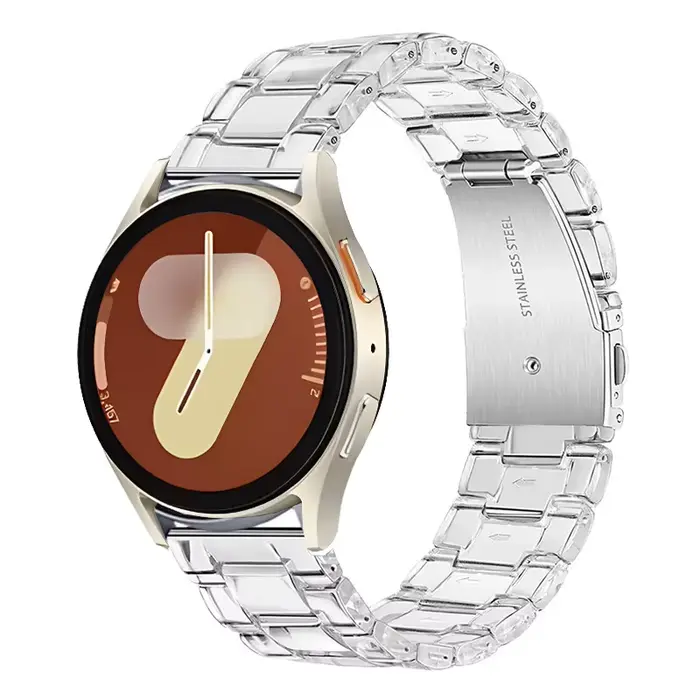 Bracelet Transparent de 20mm pour Samsung Galaxy Watch 7 40/44mm, pour femmes Galaxy Watch 4 5 6 43/
