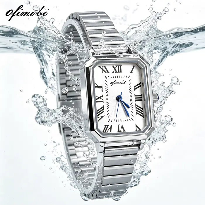 Montre à quartz rectangulaire élégante vintage pour femme