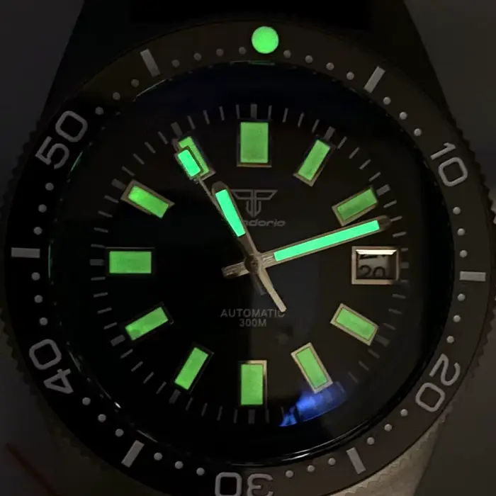 Tandorio-Montre MAS alimentée par plongée en titane pour homme