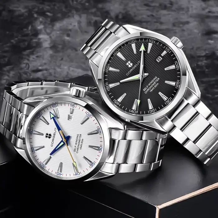Corgeut 41mm luxe NH35 Movt homme Sport horloge automatique Relogio Masculino mécanique montre-bracelet saphir acier bande montre pour hommes