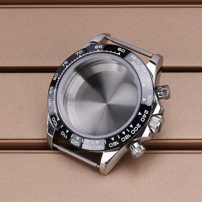 Boîtier de montre en or rose pour femmes, 39MM, verre saphir pour Seiko VK63 Movt, acier 316L, étanc