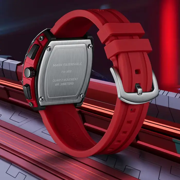 Mark Fairwhale marque 5690 mode Sport hommes horloge bracelet en Silicone montre à Quartz