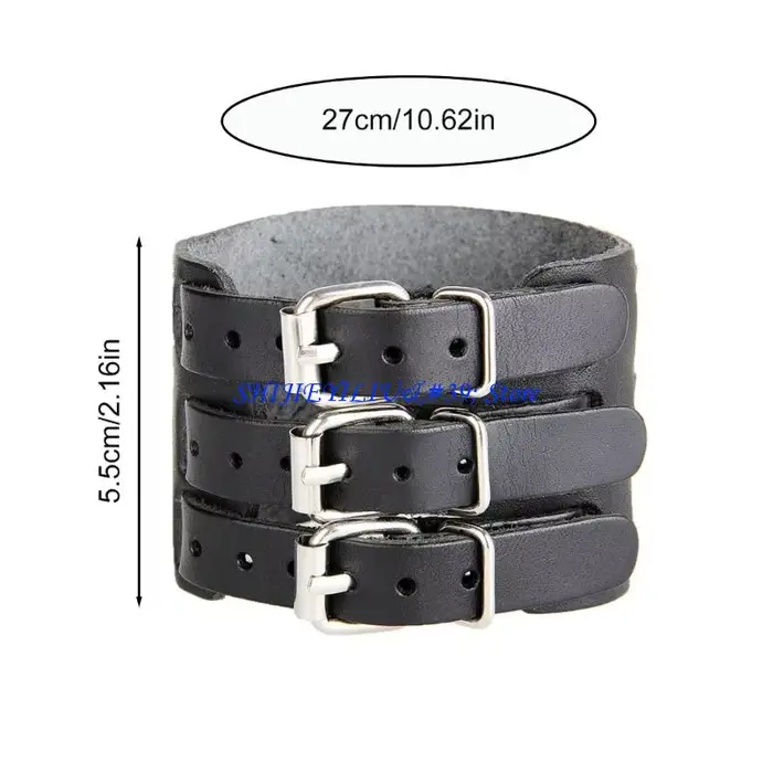 E21F – Bracelet manchette en réglable pour hommes