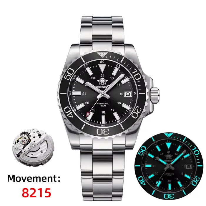 ADDIESDIVE – montre automatique pour hommes d'affaires, verre saphir 8215, étanche à 200M, montre de