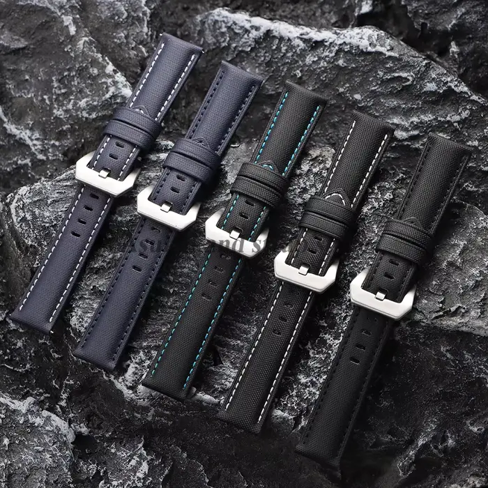 Bracelet de montre en toile de voile de qualité supérieure pour Seiko pour Panerai pour Blancpain 20mm 22mm 24mm