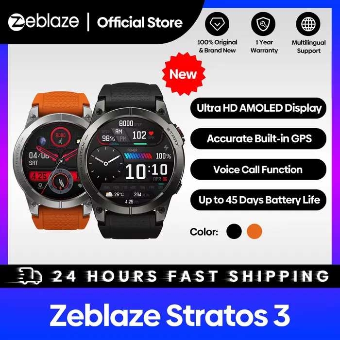 Zeblaze-Montre intelligente Stratos 3 Premium