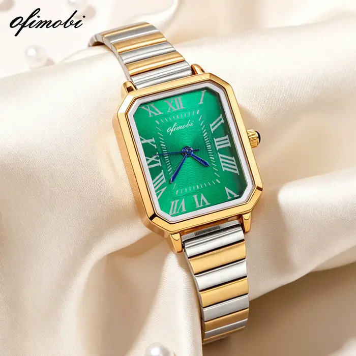 Montre à quartz rectangulaire élégante vintage pour femme