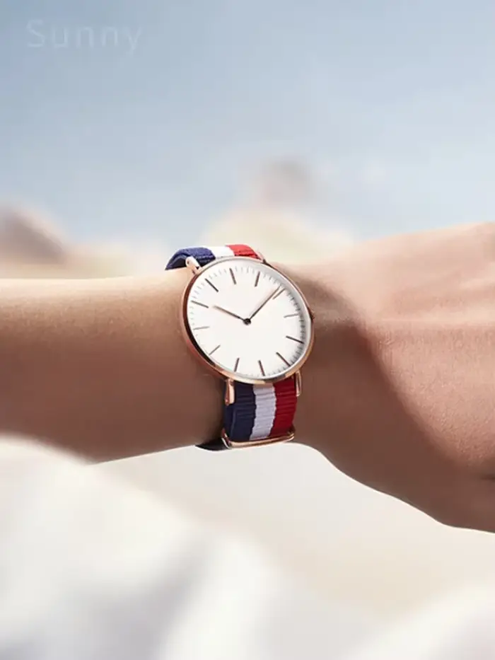 Pour DW Nylon Daniel Wellington Montage couleur toile montre Bracelet hommes femmes pur noir bleu blanc rouge avec outil poignet
