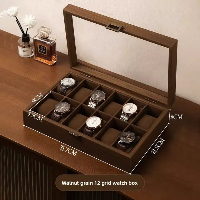 Nouvelle boîte de rangement de luxe haut de gamme en bois pour montres