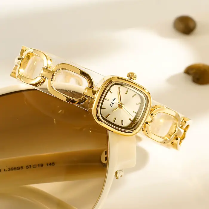 Montre élégante carrée rouge pour femme résistante à l'eau avec mouvement quartz style vintage minimaliste pour jeunes filles et femmes occasions spéciales