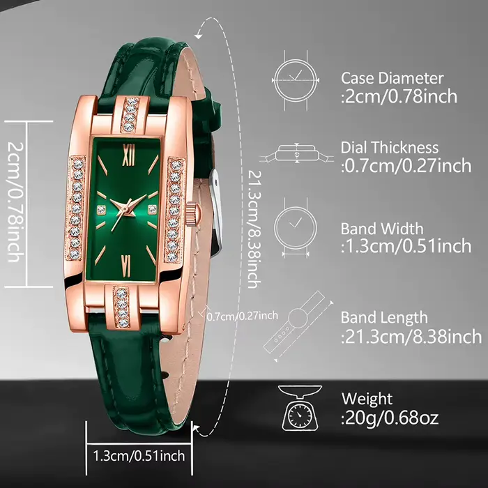 Montre pour femme, montre de luxe légère avec diamants