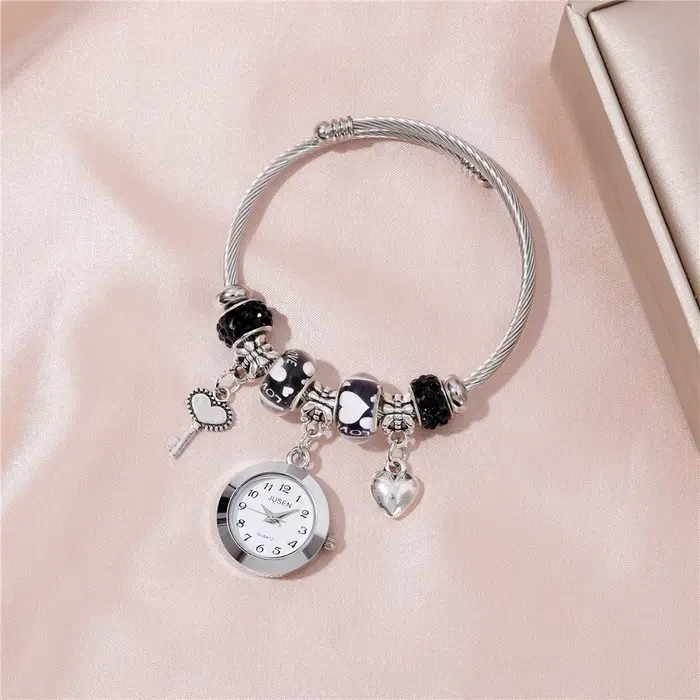 Montre-bracelet pour femme avec pendentif Fashion Love
