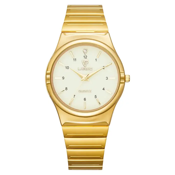 Montres-bracelets Liebig en acier inoxydable pour hommes, résistantes à l'eau, quartz, style décontracté et luxueux, parfaites pour diverses occasions et comme cadeau