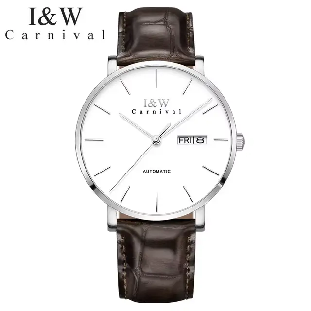 Montre Homme suisse I & W luxe or Montre automatique 24 bijoux NH36 Montre hommes calendrier saphir 
