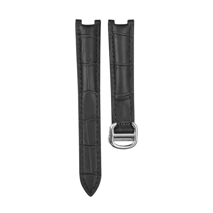 Bracelet de montre en cuir véritable pour série Cartier Pasha, bracelet de montre Concave spécial, b
