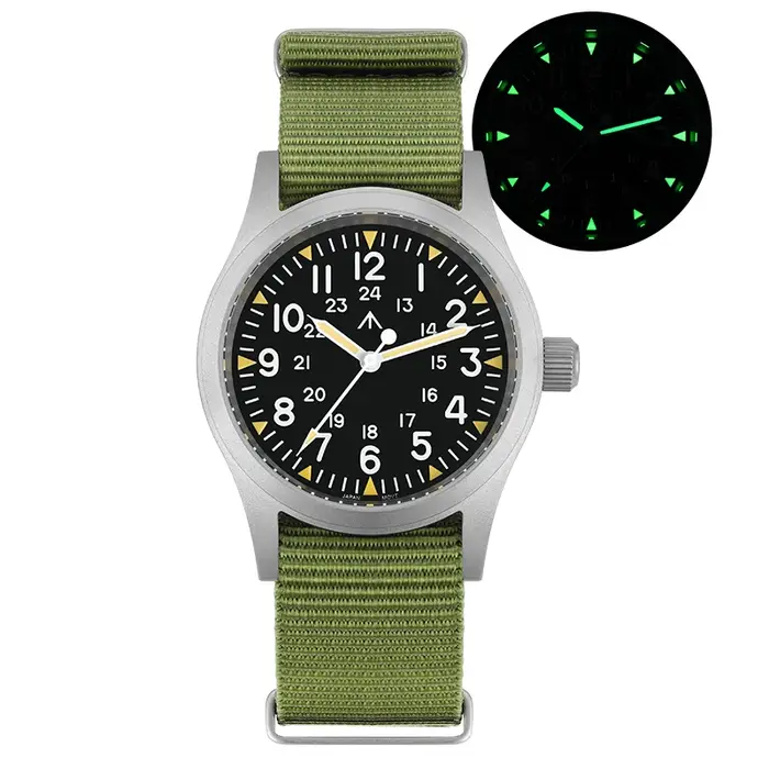 Militado ML05 montre Vintage VH31 balayage deuxième mouvement dôme cristal saphir avec revêtement AR haute transparence