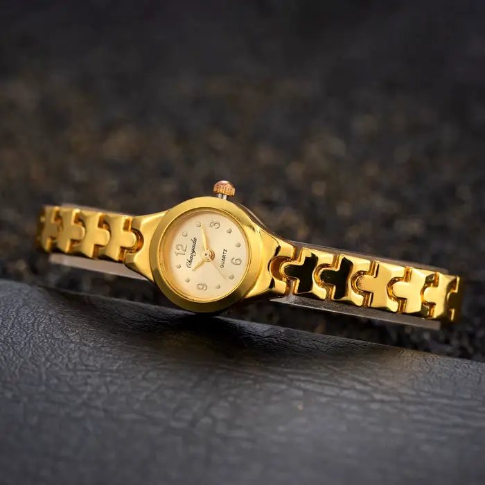 Montre de luxe JBAILI or strass bracelet acier inoxydable quartz pour femmes occasions spéciales cadeau elegance
