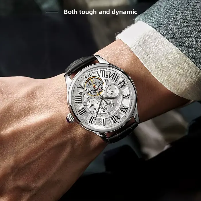Montre mécanique automatique à remontage automatique pour homme