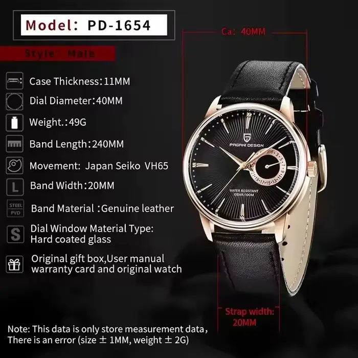 PAGANI DESIGN 2025 nouveau à la mode Simple hommes montre haut de gamme de luxe