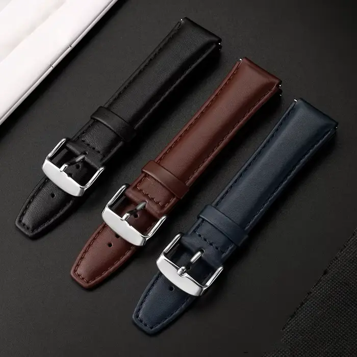Bracelet de montre Vintage en cuir de vache