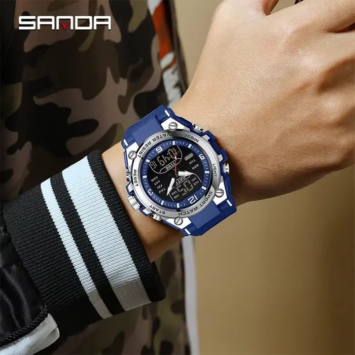SANDA hommes montres militaires tactiques horloge de Style G pour homme montre de Sport