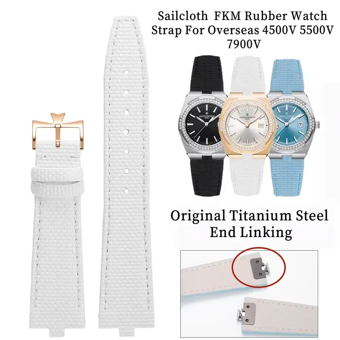Bracelet de montre fait main pour Vacheron Constantin Overseas 4500V 5500V 7900V 24×7mm avec maillons de finition