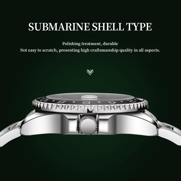 Montre homme NIBOSI de luxe GMT à quartz avec date automatique résistante à l'eau pour homme occassions spéciales
