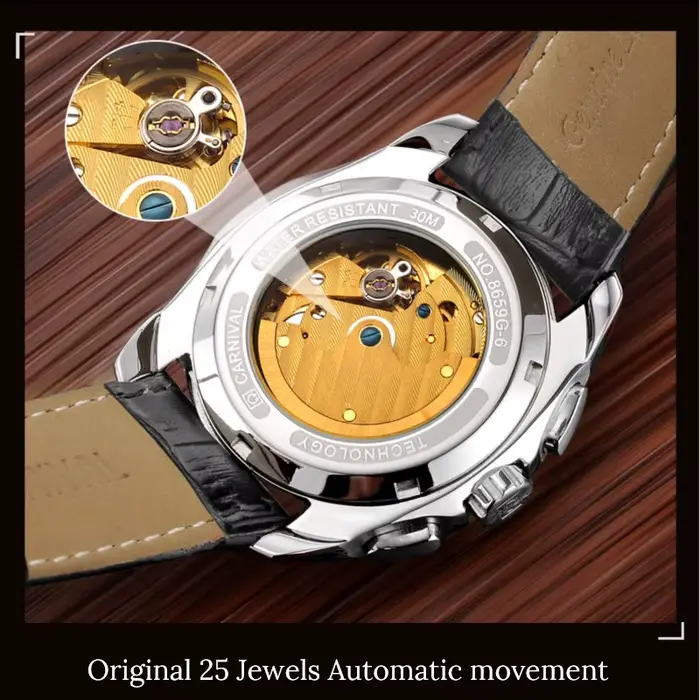 Montre automatique multifonction pour hommes