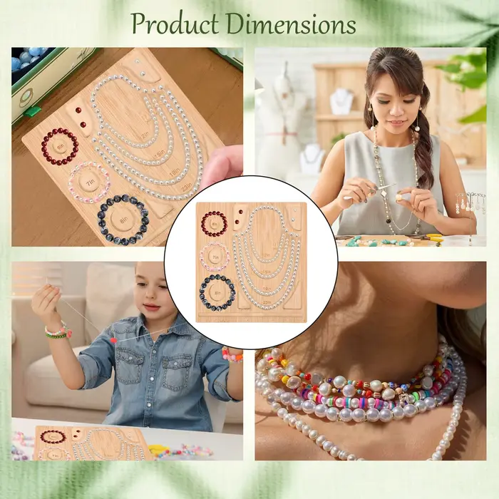 Plateau De Perlage En Bambou Pour Bracelets Et Colliers Outils De Conception Fabrication De Bijoux Artisanat De Bijouterie DIY Occasions Spéciales
